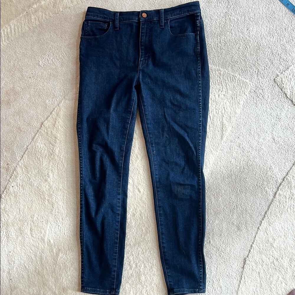 Madewell Dark Blue High Rise Skinny Jeans